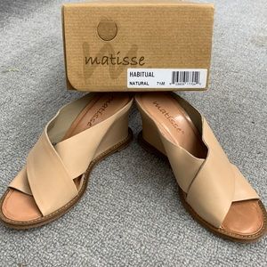 2in wedge sandal rose pink tan